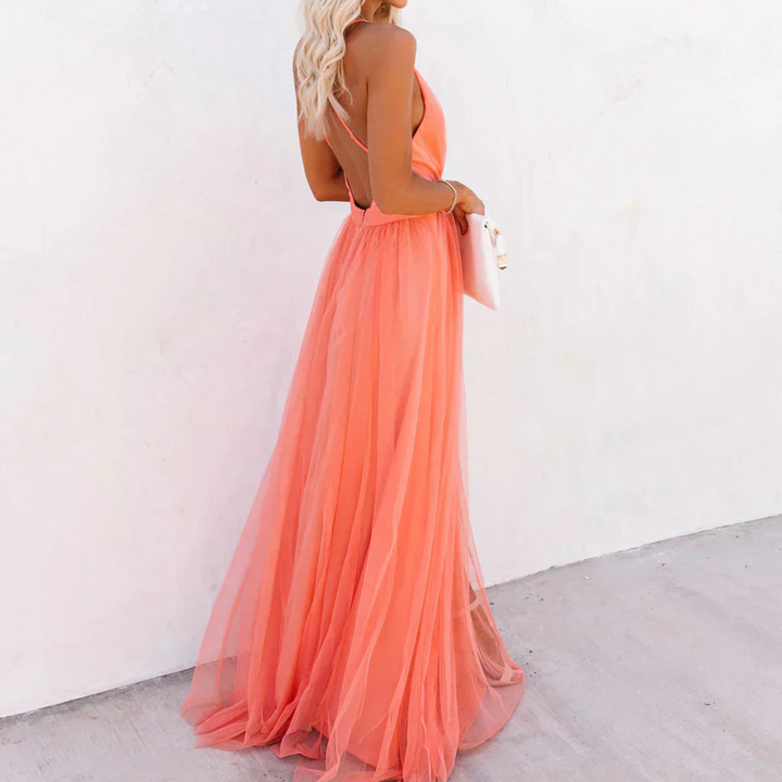 Mode Lumiére ™ | Robe Maxi Lumière Corail