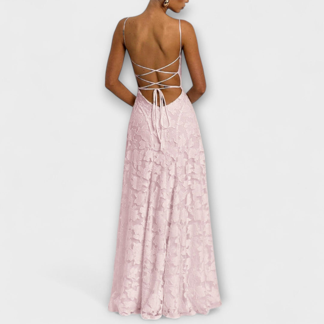Emberly - Robe maxi élégante en jacquard