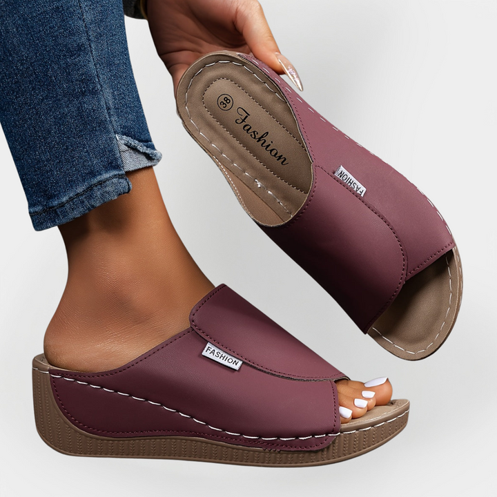 Mode Lumiére™ Sandales en Cuir Orthopédiques