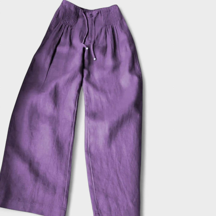 Mode Lumiére™ | Pantalon large en coton et lin