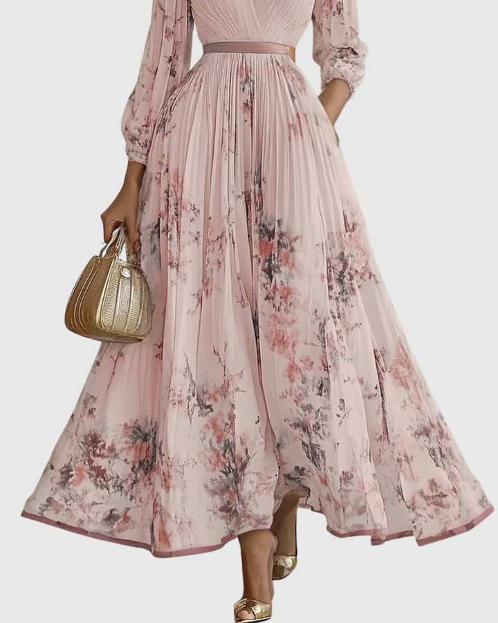 Rowella | Robe Maxi Plissée Élégante