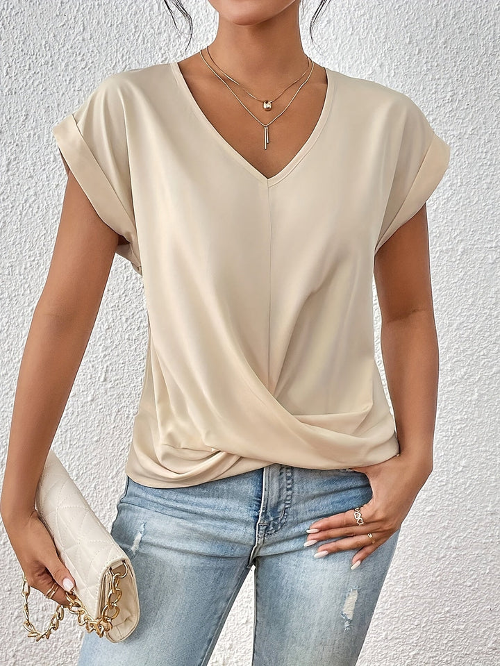 Mode Lumiére™ l Blouse Élégante Croisée à Col V – (1 + 1 offert)