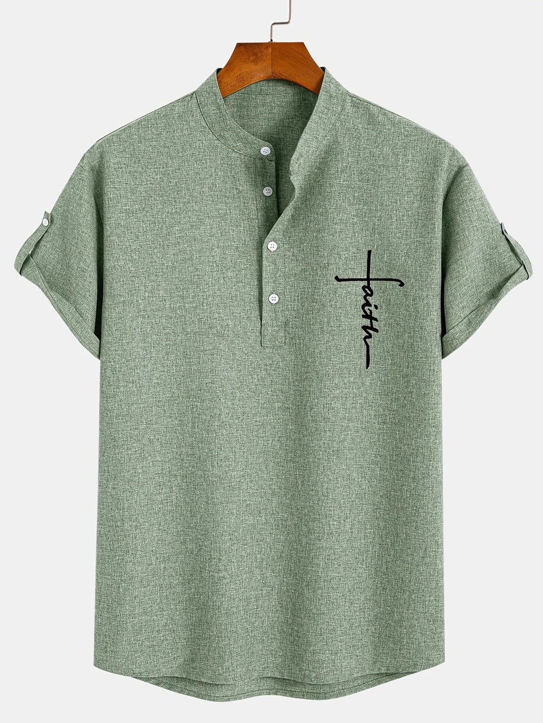 Leblanc™ | Chemise élégante à manches courtes et col montant