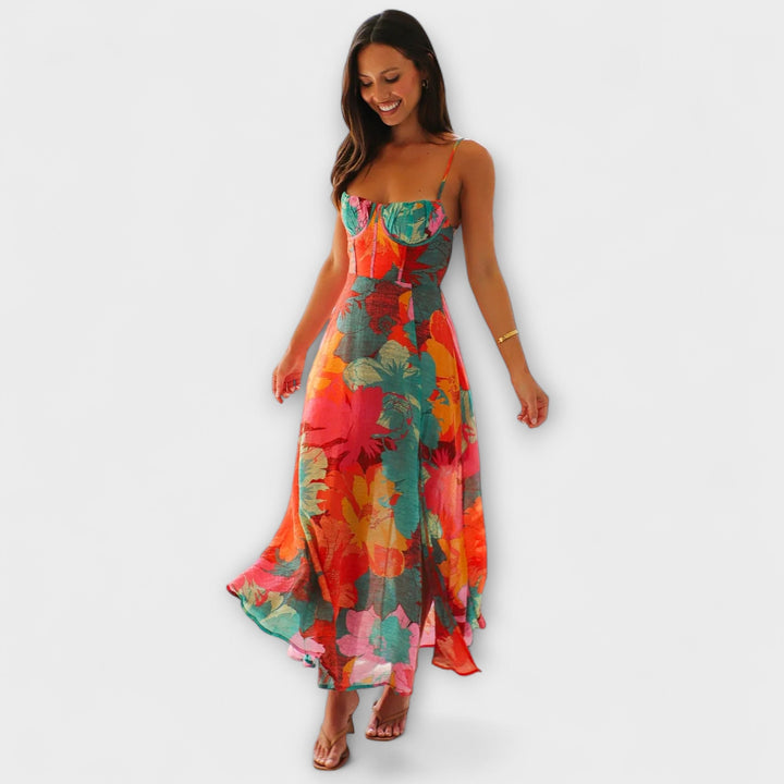 Audrey - Robe à motif floral pour femmes - Stylée et attrayante