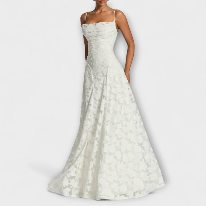 Emberly - Robe maxi élégante en jacquard