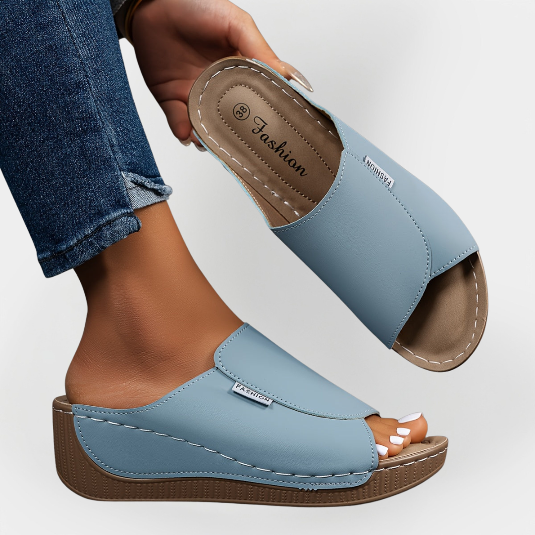 Mode Lumiére™ Sandales en Cuir Orthopédiques