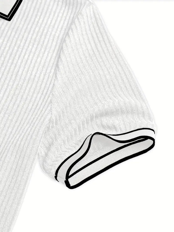Mode Lumiére™| Polo élégant à manches courtes