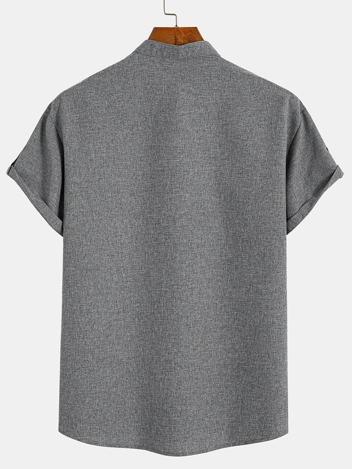 Leblanc™ | Chemise élégante à manches courtes et col montant