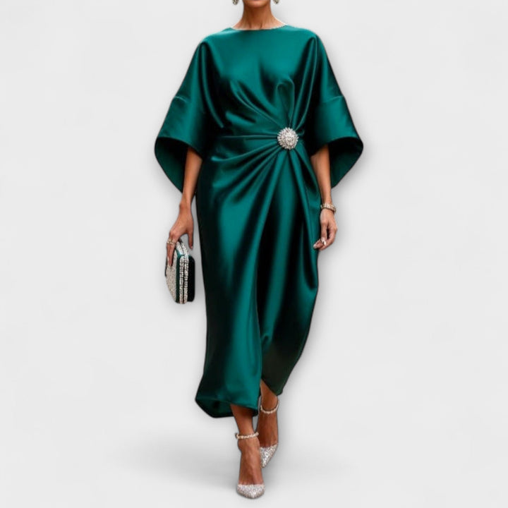 Robes maxi en satin luxueuses avec paillettes