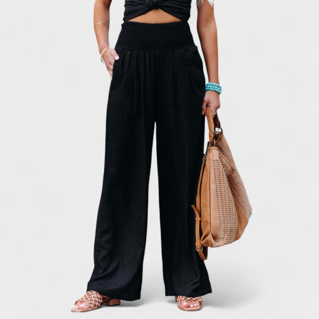 Susana | Pantalons Amples en Coton et Lin