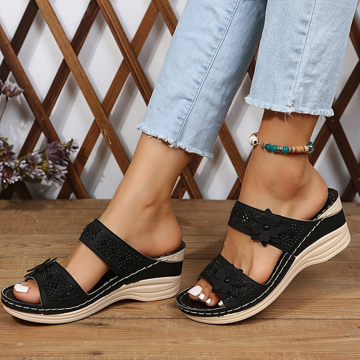 Mode Lumiére™| Sandales Confort Compensées Rosalie