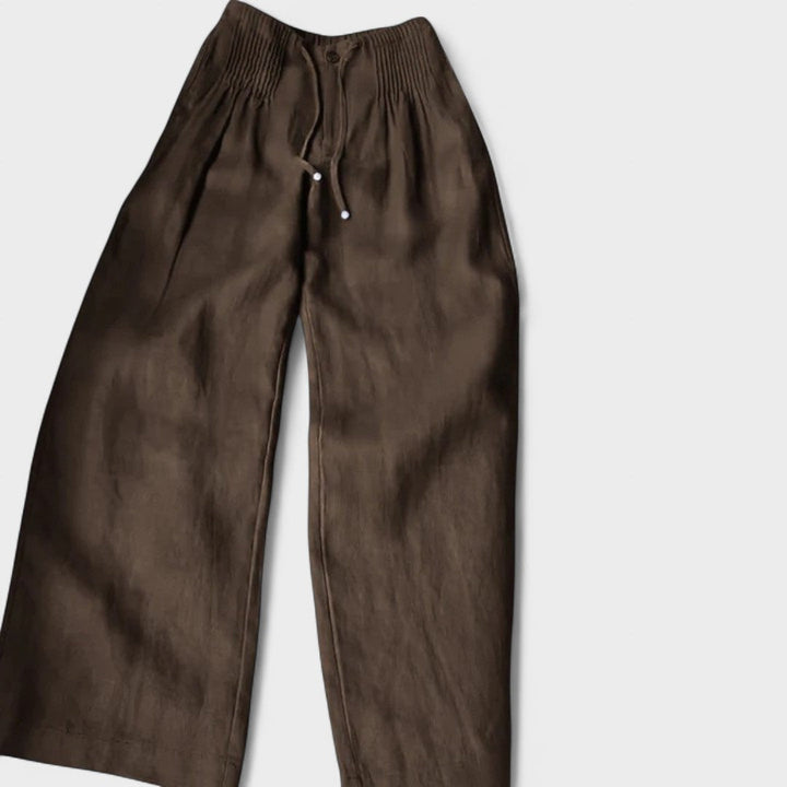 Mode Lumiére™ | Pantalon large en coton et lin
