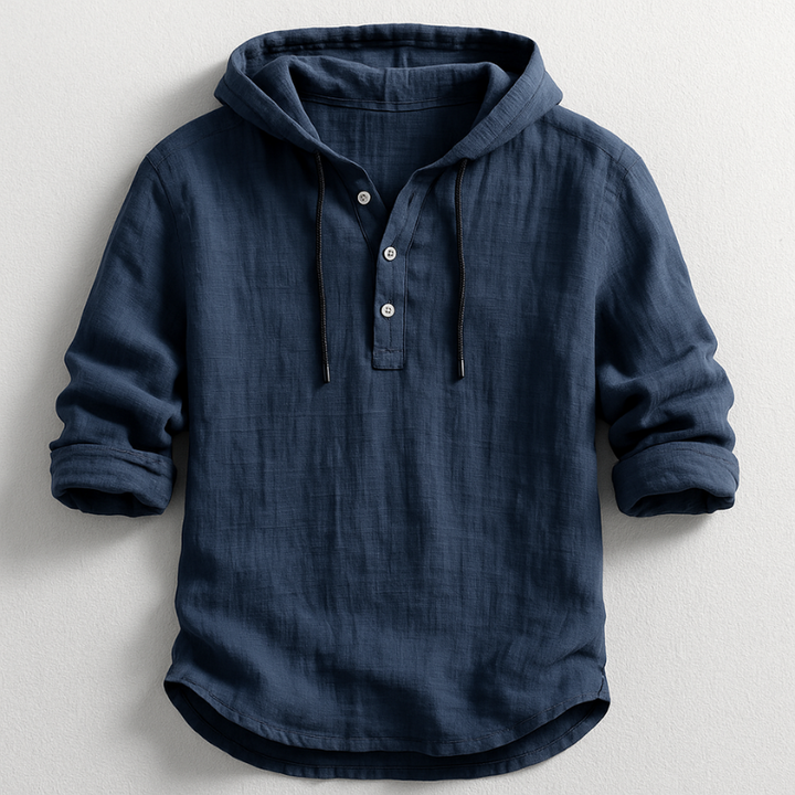 Mode Lumiere™ | Chemise à Capuche Élégance Décontractée en Lin Premium
