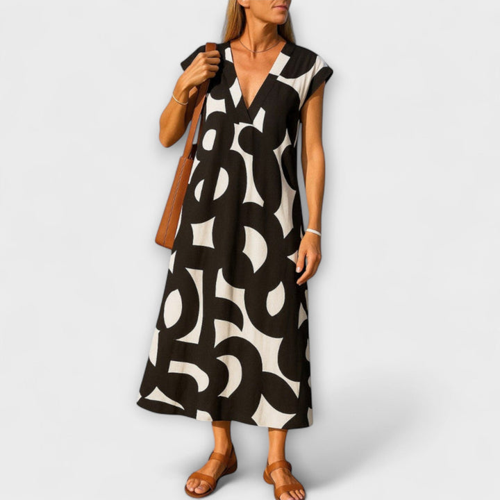 Linae – Robe Lagana avec décolleté en V