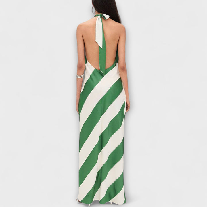 Marlowe - Robe maxi à rayures et dos nu