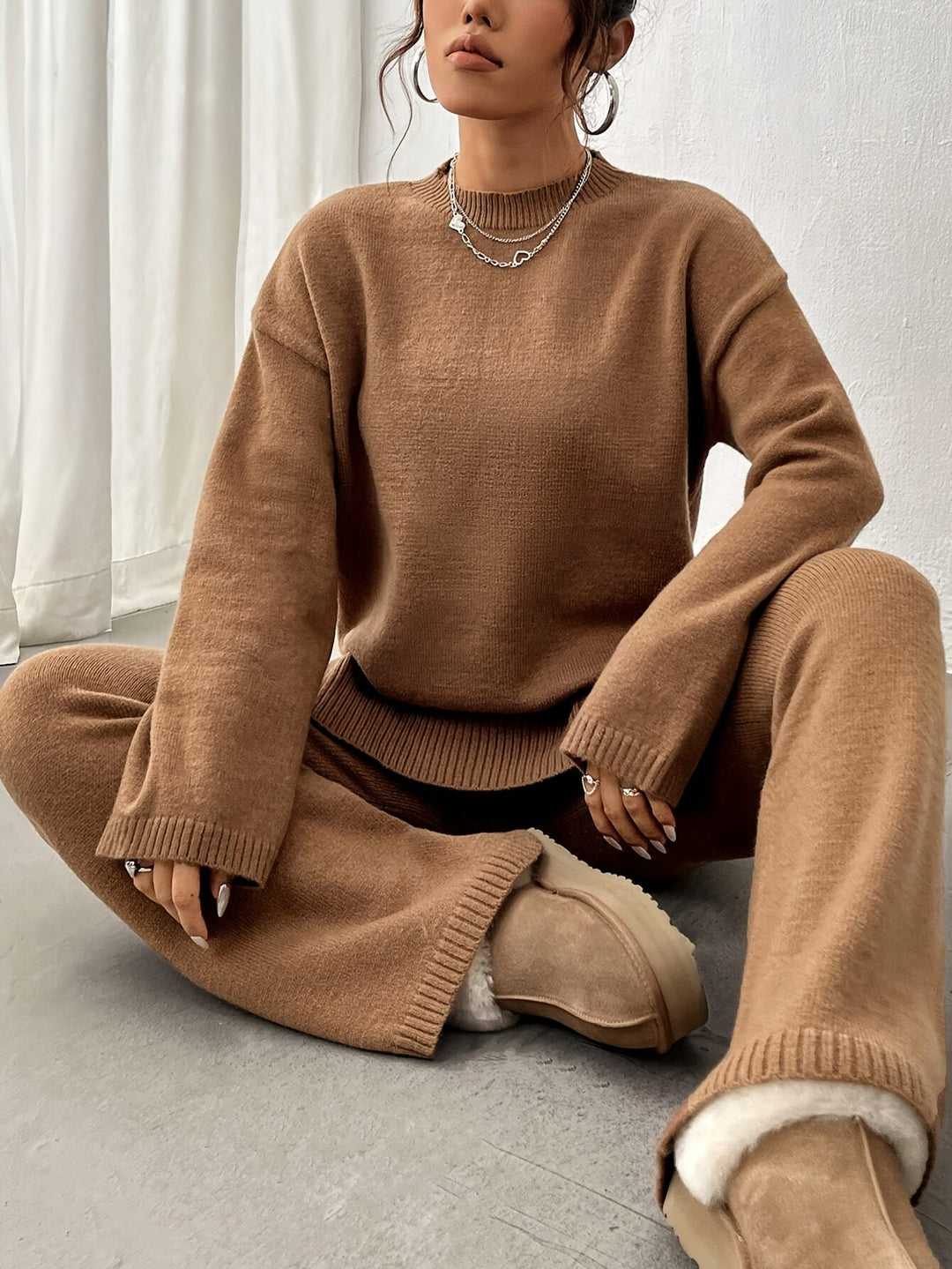 Velinor | Ensemble de Tricot Rayé