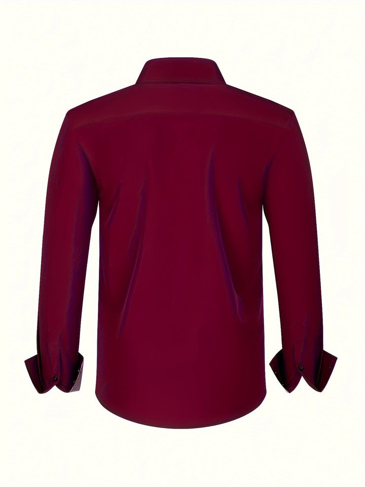 Mode Lumiére™ | CHEMISE ÉLÉGANTE LÉGÈRE AVEC DÉTAILS CONTRASTÉS