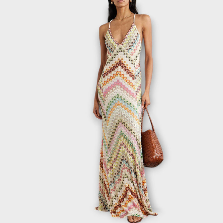 Remi - Maxi robe avec motif en chevrons colorés de Missoni