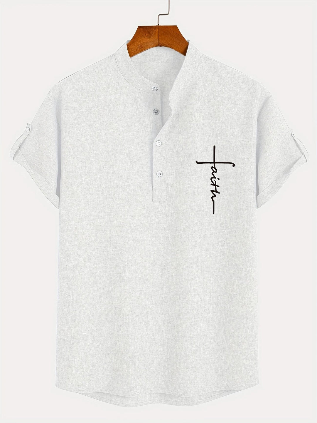 Leblanc™ | Chemise élégante à manches courtes et col montant