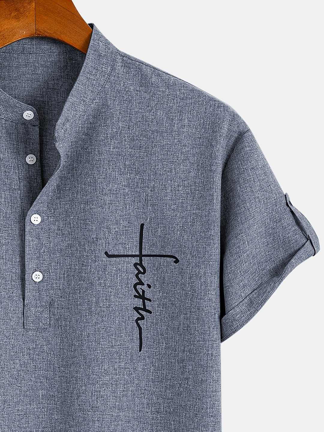 Leblanc™ | Chemise élégante à manches courtes et col montant