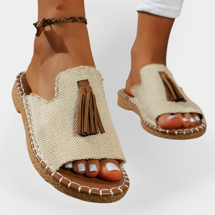 Mode Lumiére™ Sandales impressionnantes faites à la main avec des franges