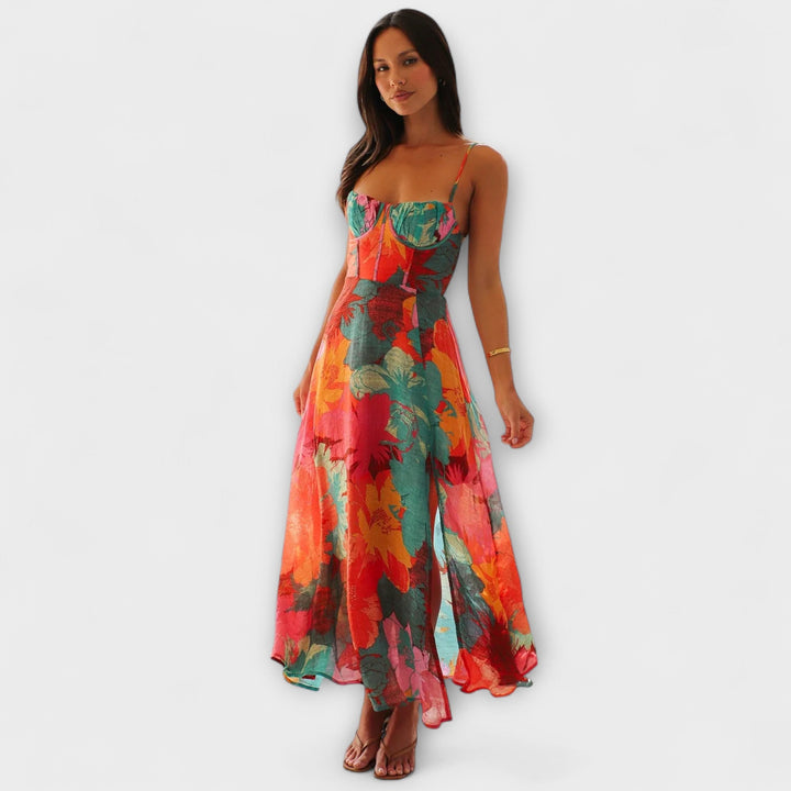 Audrey - Robe à motif floral pour femmes - Stylée et attrayante