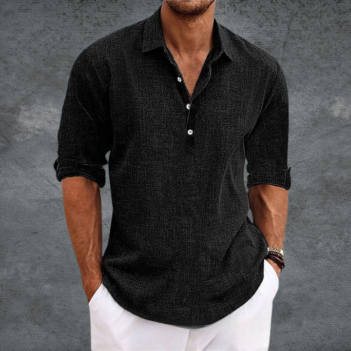 Mode Lumiere™ Chemise en Lin Minimaliste Style Estival Élégant