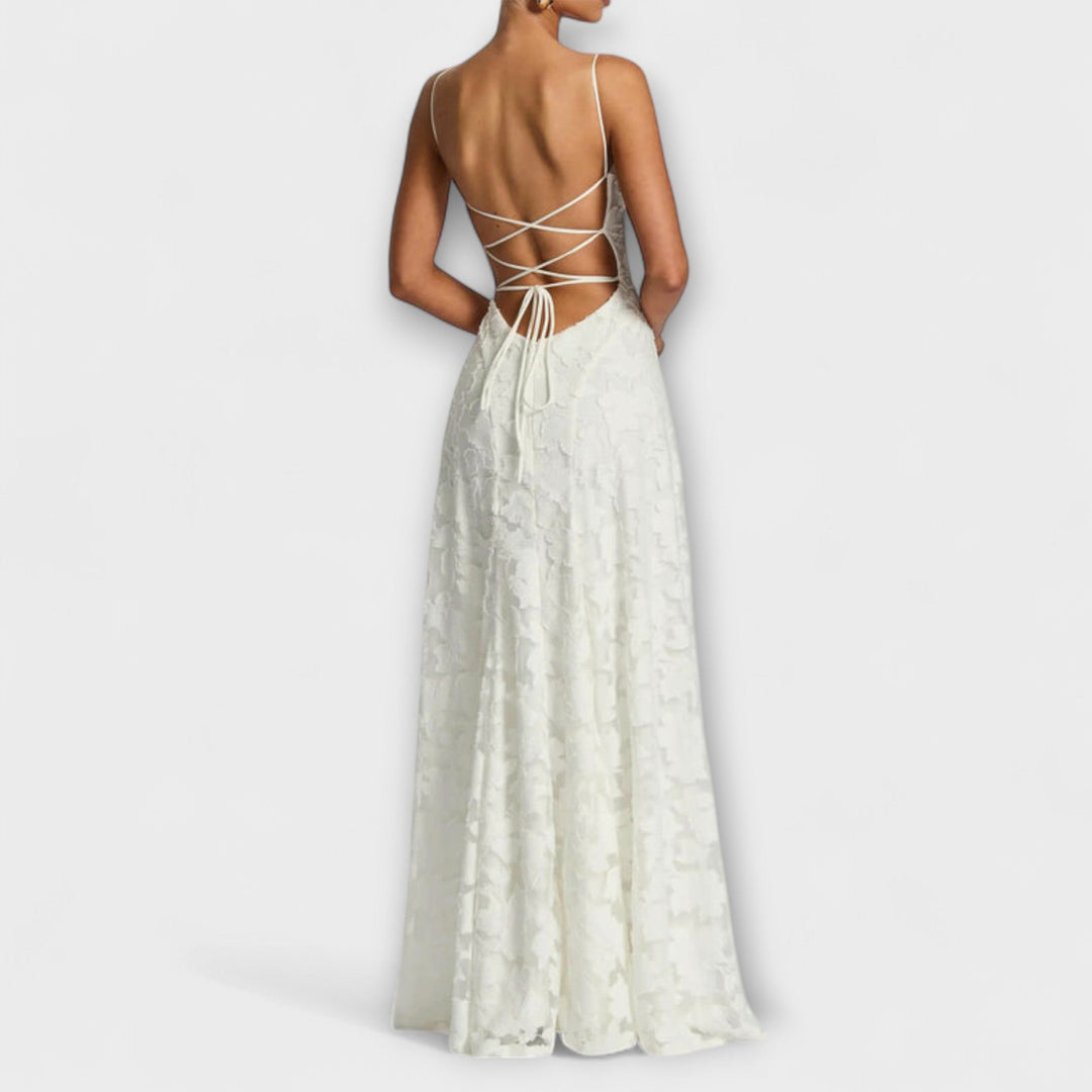 Emberly - Robe maxi élégante en jacquard