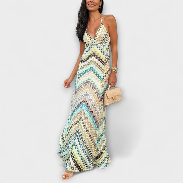 Remi - Maxi robe avec motif en chevrons colorés de Missoni