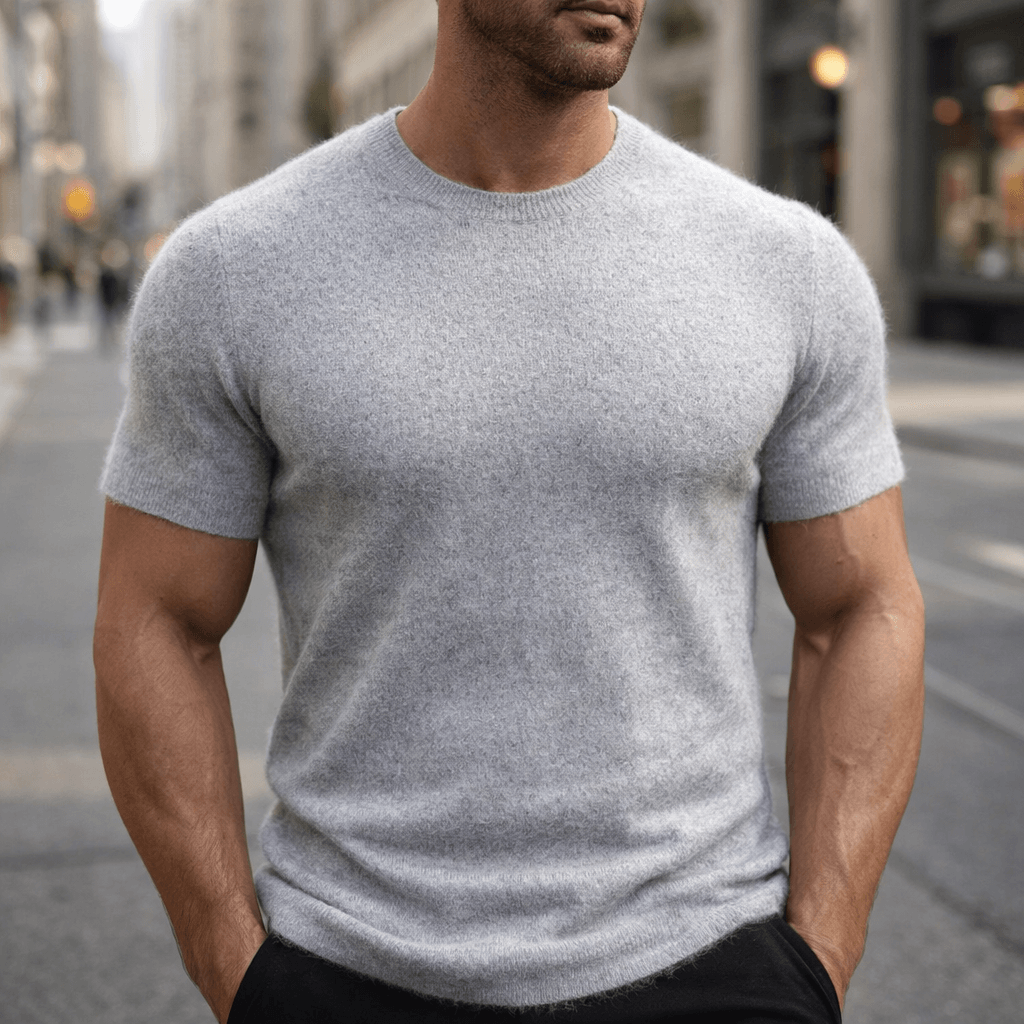 LAURENT MONACO | T-SHIRT EN MAILLE REFINÉ POUR HOMMES