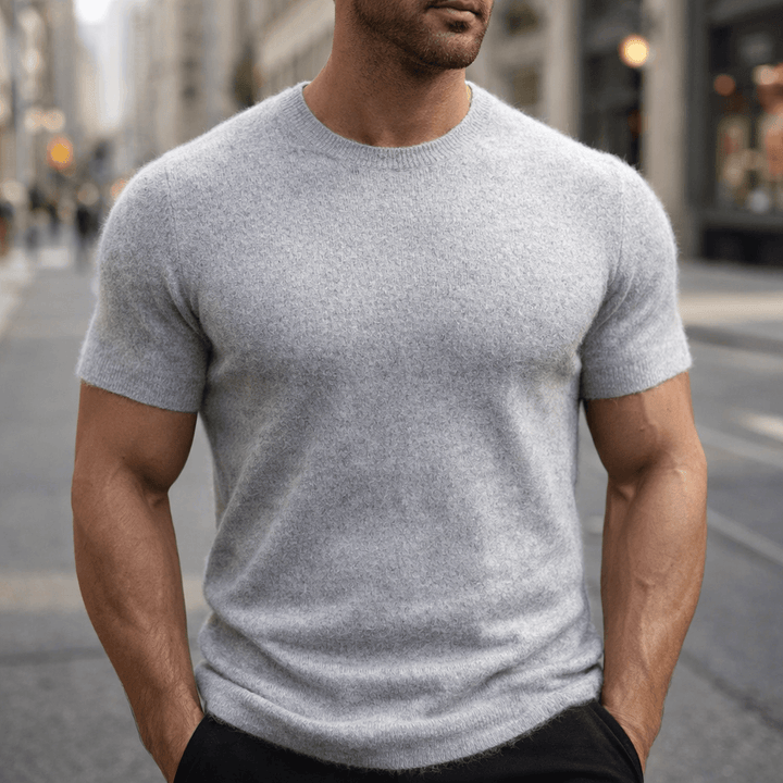 LAURENT MONACO | T-SHIRT EN MAILLE REFINÉ POUR HOMMES