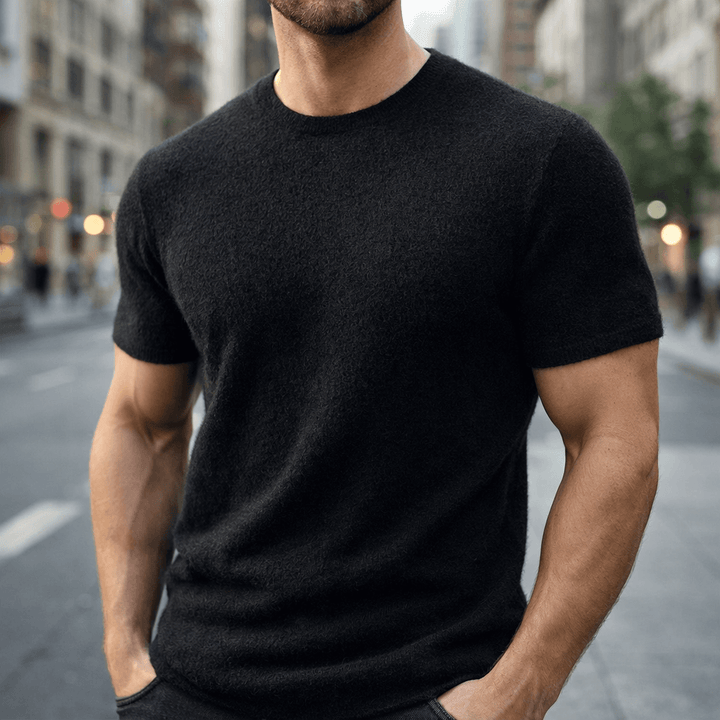 LAURENT MONACO | T-SHIRT EN MAILLE REFINÉ POUR HOMMES
