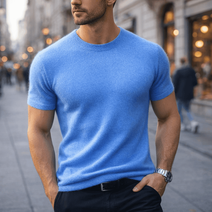 LAURENT MONACO | T-SHIRT EN MAILLE REFINÉ POUR HOMMES