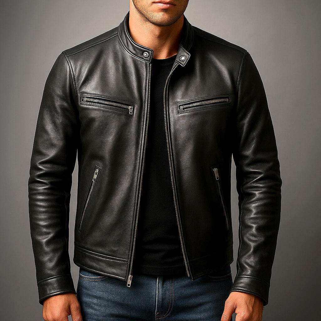 VESTE MOTARD CLASSIQUE POUR HOMME