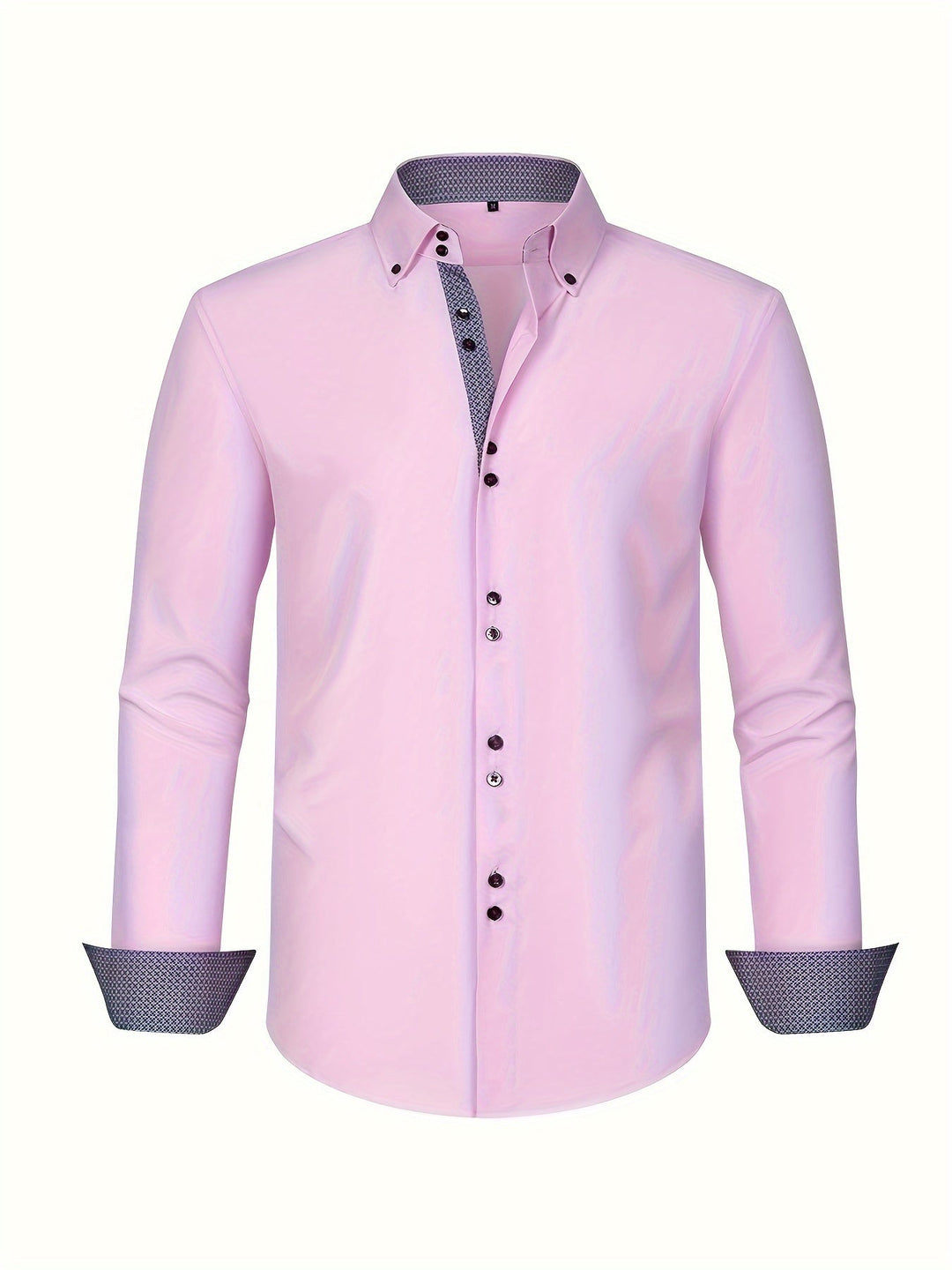 Mode Lumiére™ | CHEMISE ÉLÉGANTE LÉGÈRE AVEC DÉTAILS CONTRASTÉS