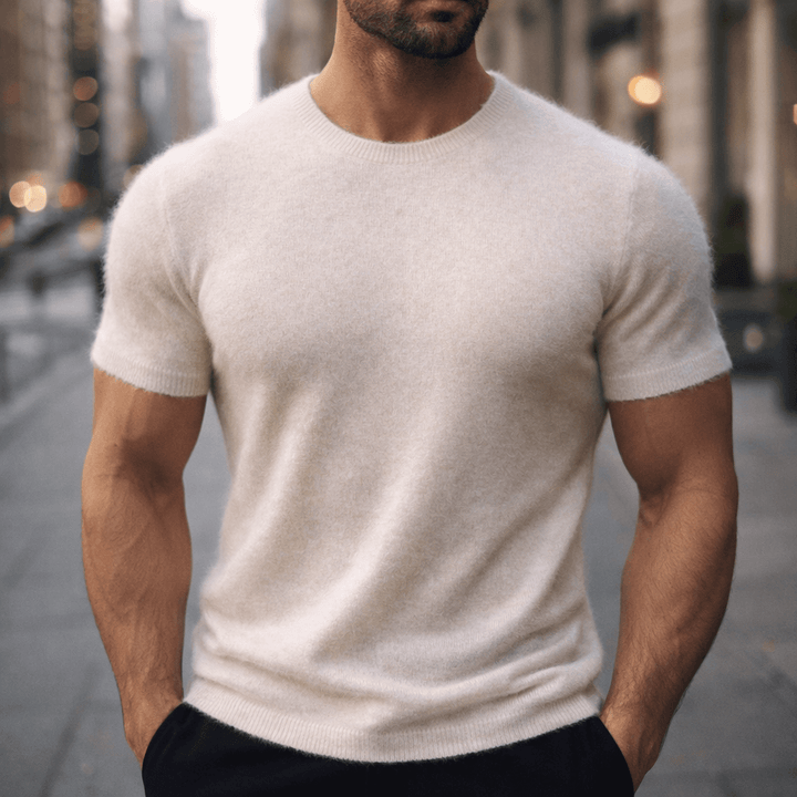 LAURENT MONACO | T-SHIRT EN MAILLE REFINÉ POUR HOMMES