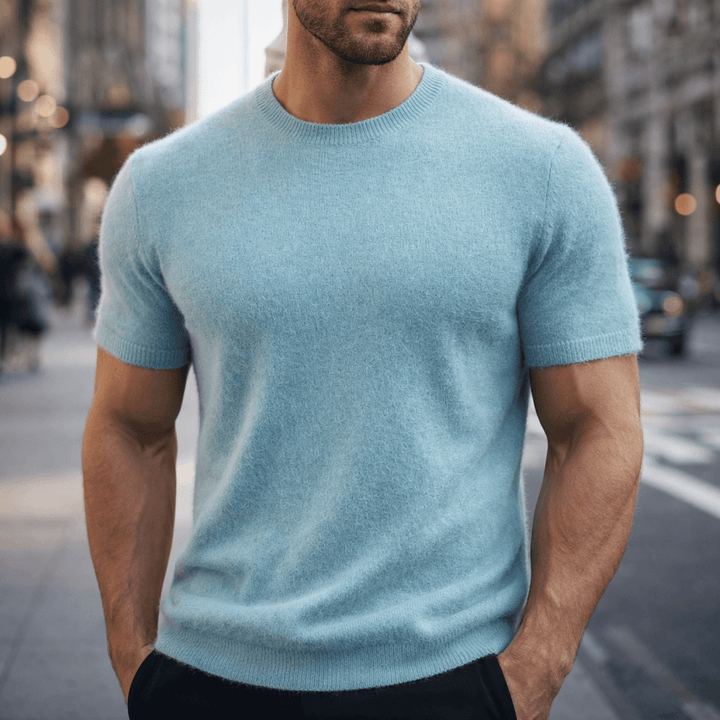 LAURENT MONACO | T-SHIRT EN MAILLE REFINÉ POUR HOMMES