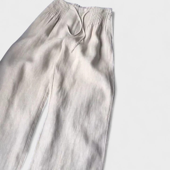 Mode Lumiére™ | Pantalon large en coton et lin
