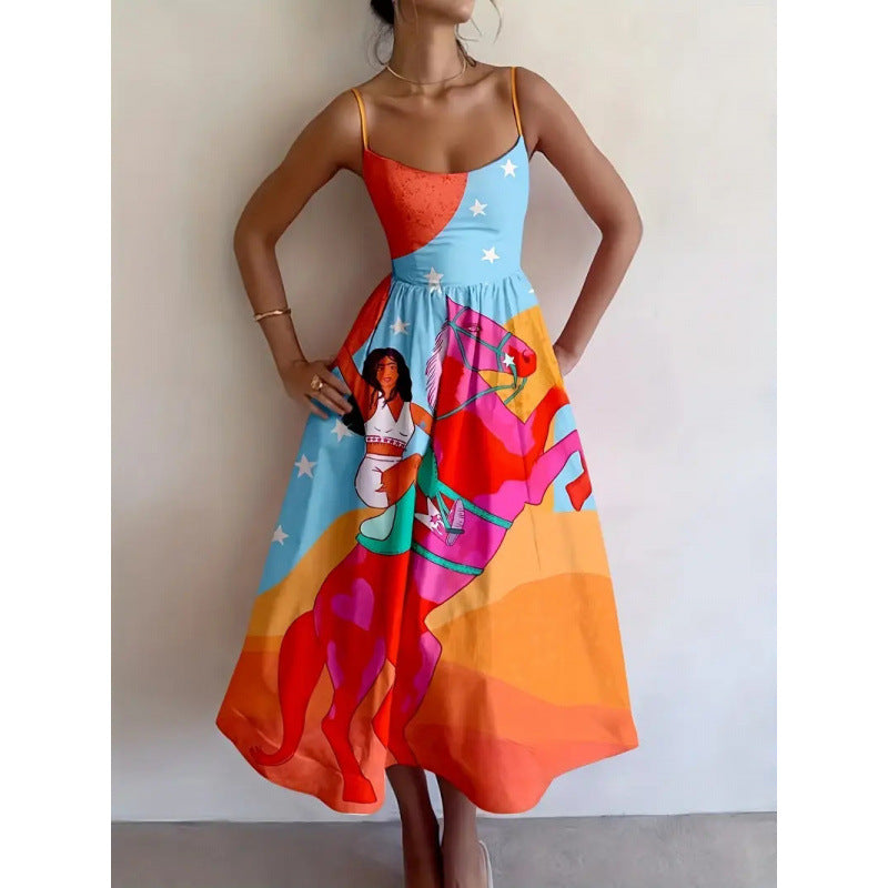 Solavienne | Robe Midi Muse du Coucher de Soleil