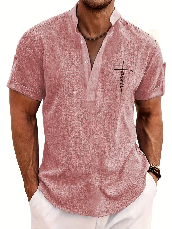 Leblanc™ | Chemise élégante à manches courtes et col montant