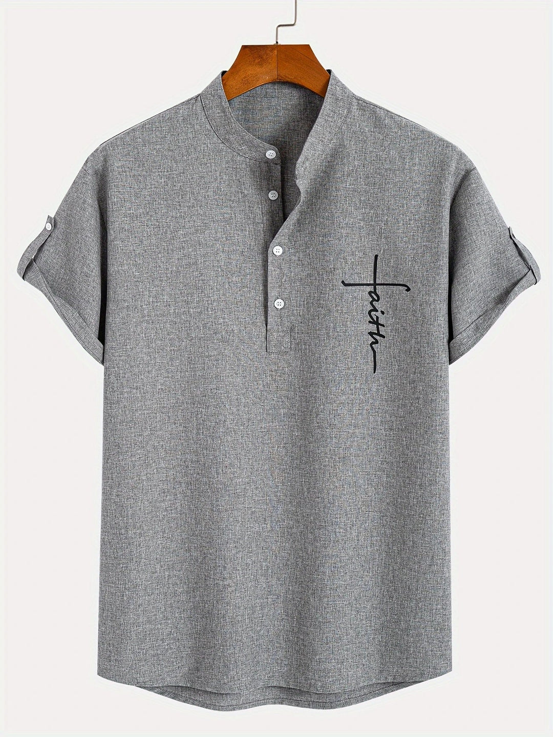 Leblanc™ | Chemise élégante à manches courtes et col montant