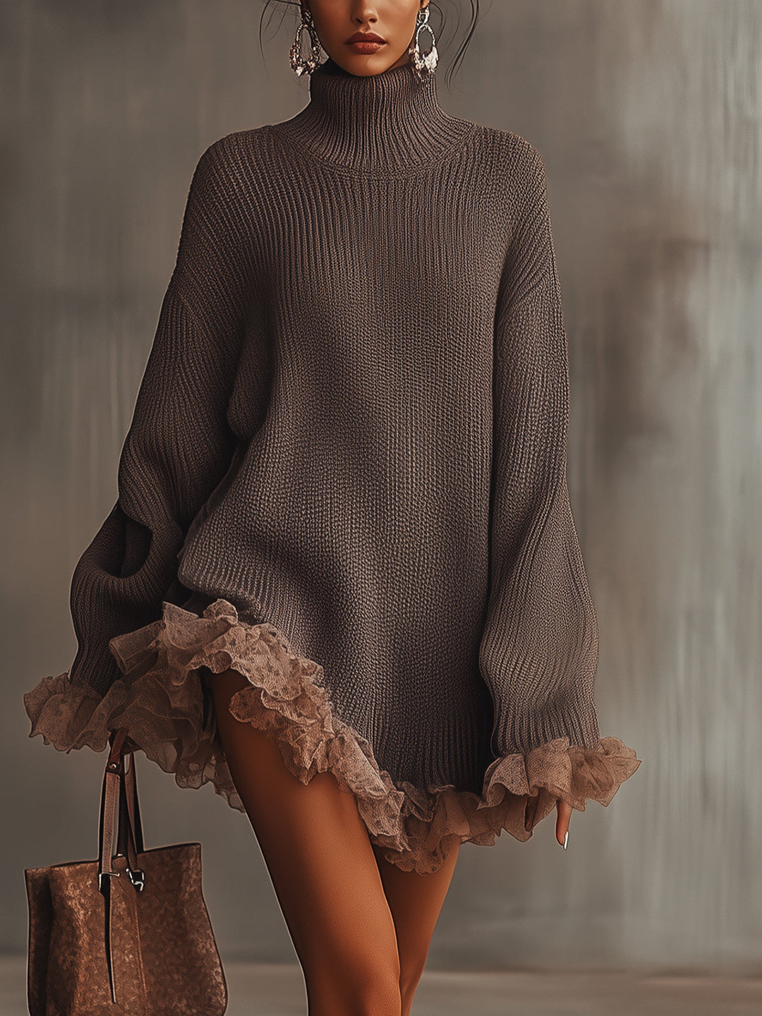 Robe pull à volants — Douce, chaude & romantique