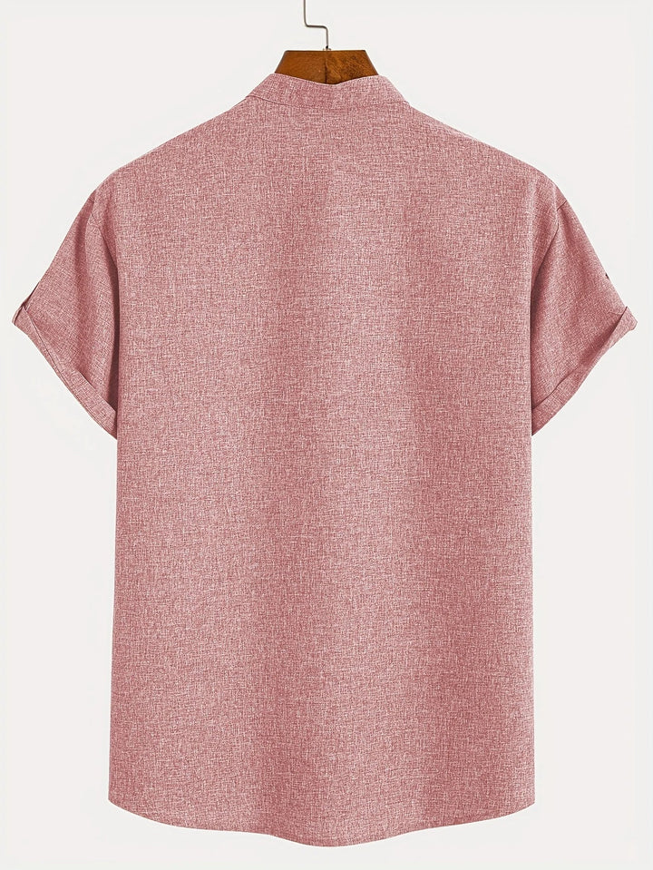 Leblanc™ | Chemise élégante à manches courtes et col montant