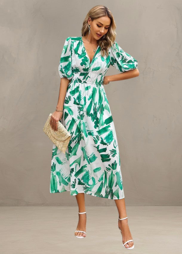 ASTELLA | ROBE MIDI FLORALE FLATTEUSE