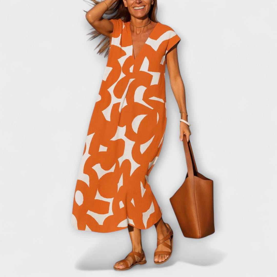 Linae – Robe Lagana avec décolleté en V