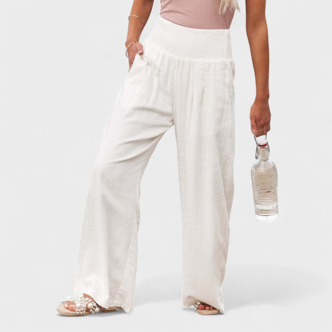 Susana | Pantalons Amples en Coton et Lin