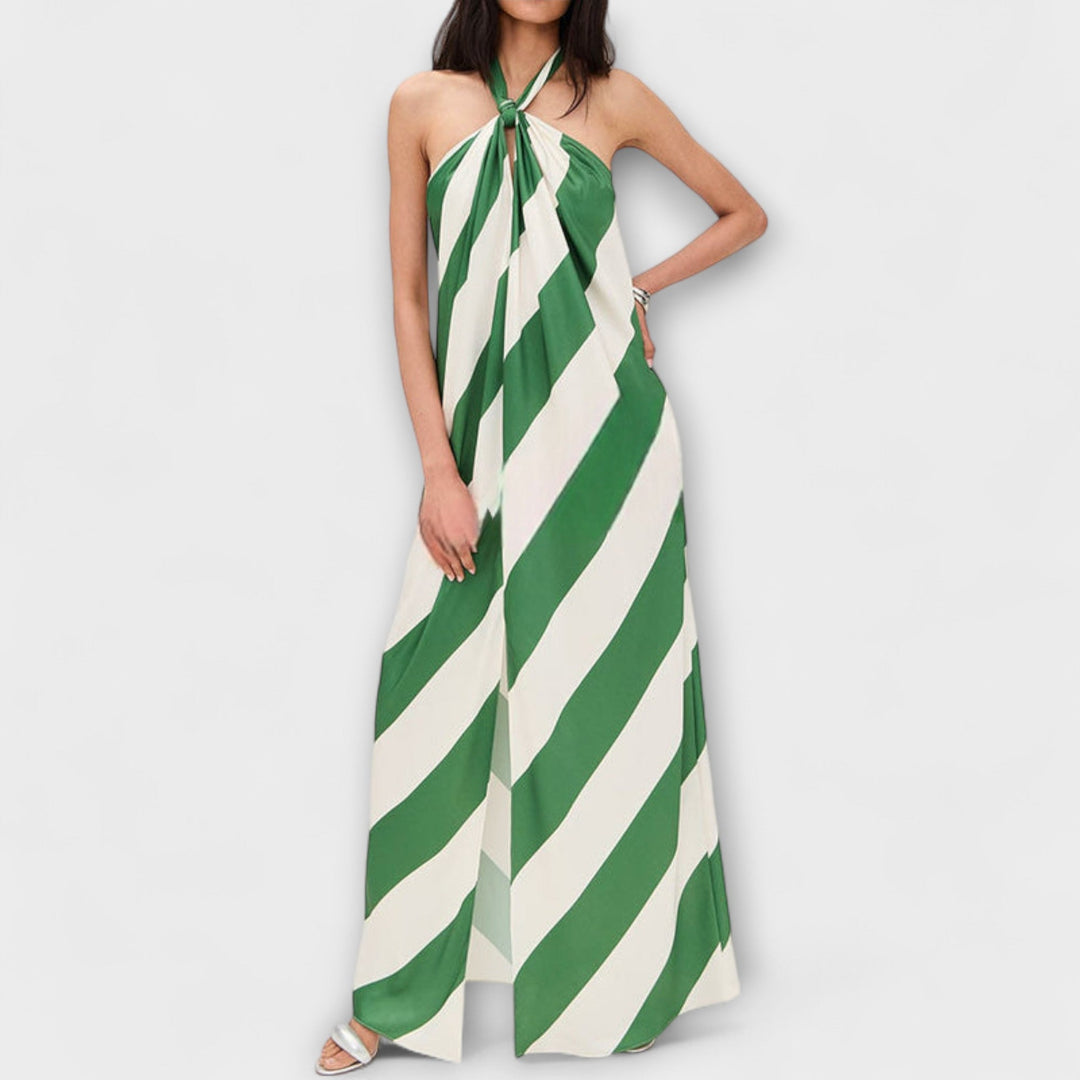 Marlowe - Robe maxi à rayures et dos nu