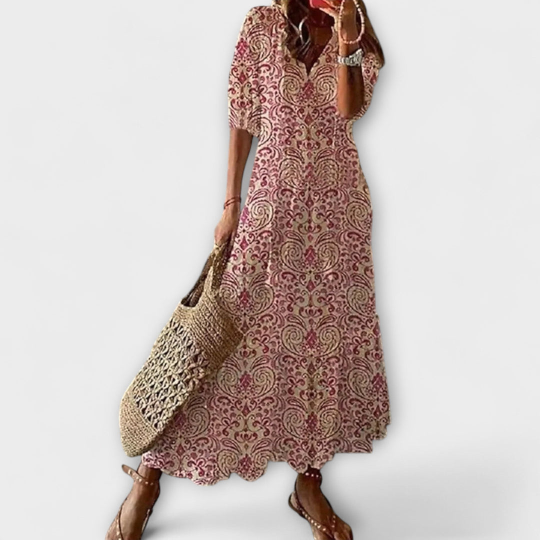 Anna – Robe d'été boho pour femmes avec une silhouette décontractée