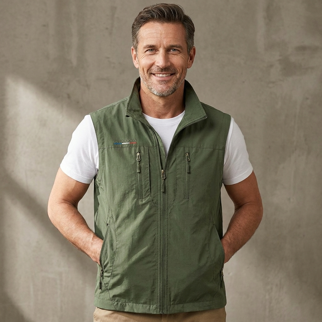 LAURENT MONACO | VESTE UTILE ZIPPÉE POUR HOMMES