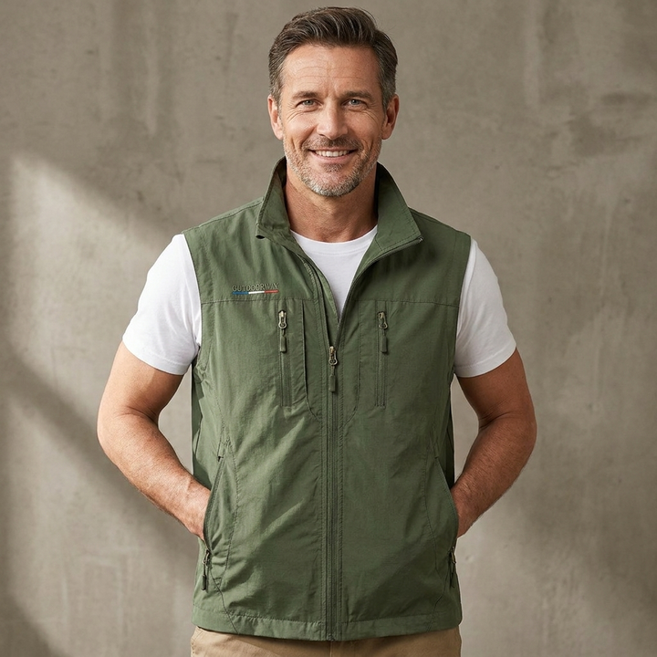 LAURENT MONACO | VESTE UTILE ZIPPÉE POUR HOMMES